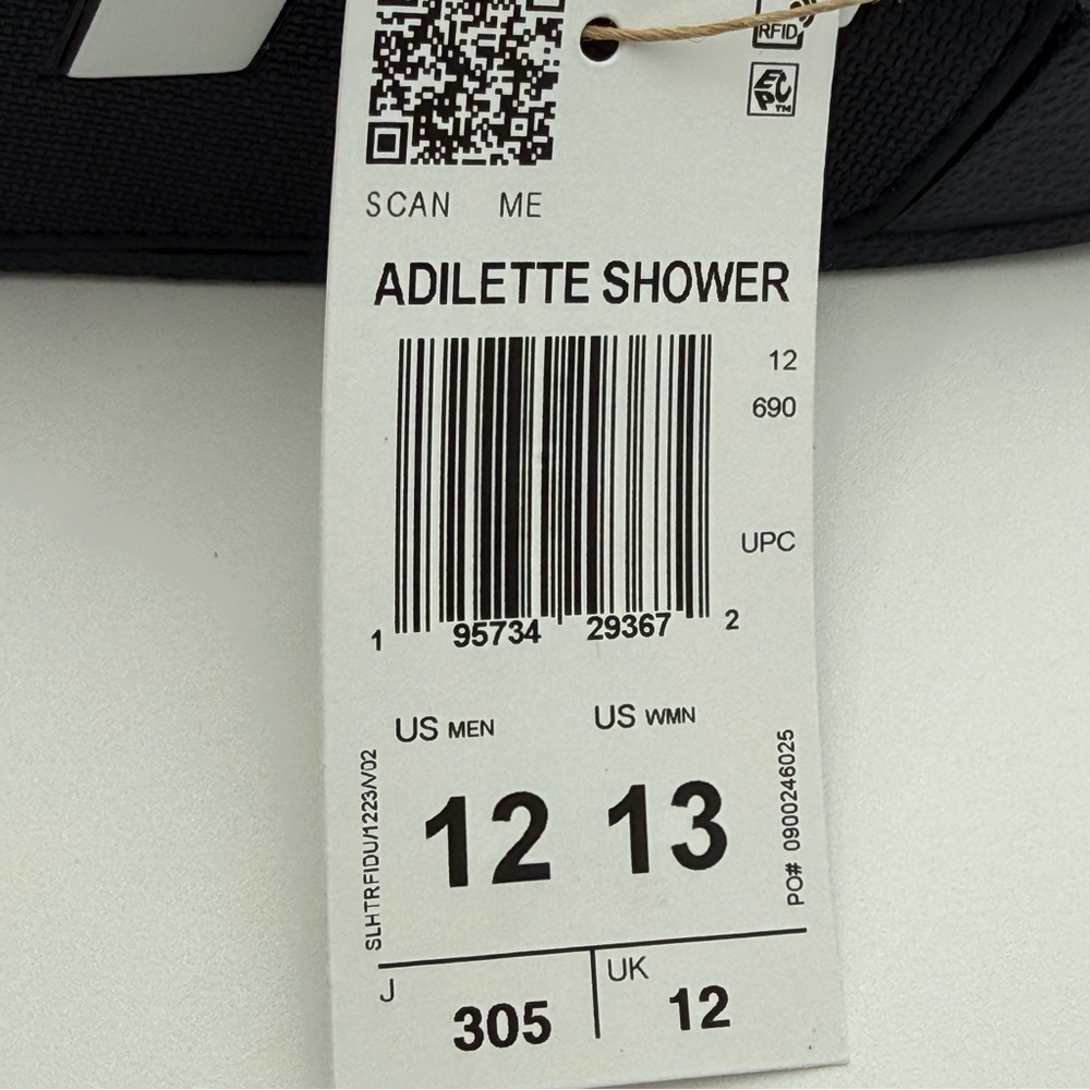 Adidas Adilette Shower Slide Men's Navy White New with Box GZ5920 - Picture 7 of 12